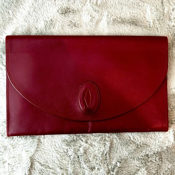 Cartier Handbags - Cartier Must De Cartier Leather Clutch Bag